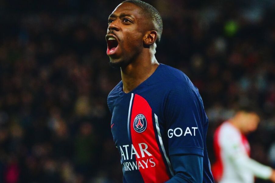 Ousmane Dembelé Ousmane Dembele striker of PSG and favorite to win the Ballon d`Or.