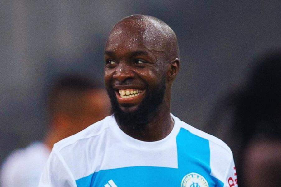 Diarra Lassana Diarra as player of Olympique Marseille. He was a former player of Arsenal, Chelsea, Real Madrid and PSG.