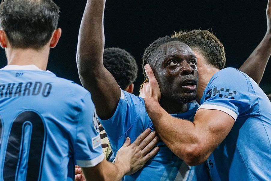 Doku Jeremy Doku scored second goal of Man City against SC Nàpoli for UEFA Champions League Leg 1
