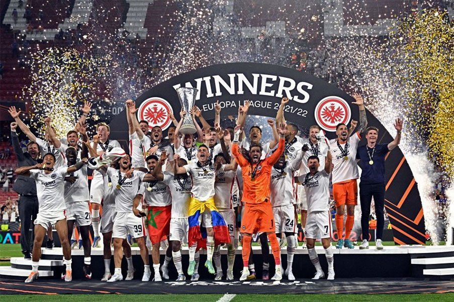 Eintracht El Eintracht ganó después de 42 años, la Copa de la UEFA, ahora Europa League