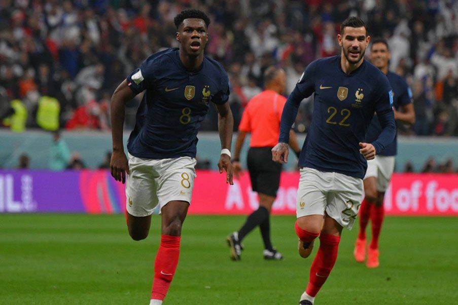 Francia Aurelien Tchiuameni puso en ventaja a la selección francesa 1-0 sobre Inglaterra