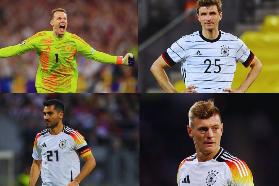 Manuel Neuer, Thomas Muller, Ilkay Gundogan y Toni Kroos, ilustres de la Selección alemana.