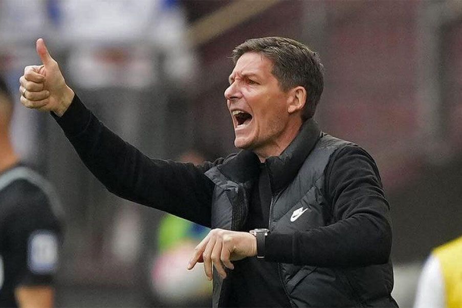 Oliver Glasner nuevo entrenador del Crystal Palace en su etapa en el Eintracht Frankfurt en 2022