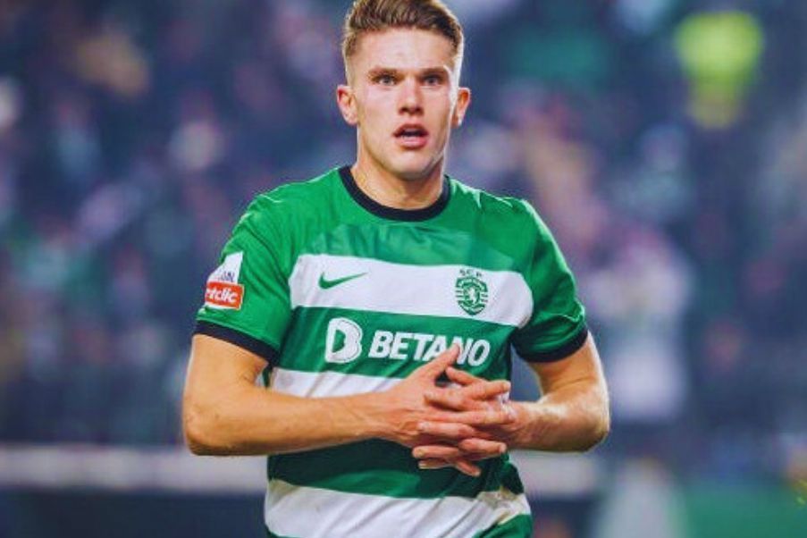 Viktor Gyokeres full striker of Sporting CP and top scorer in Portugal League.