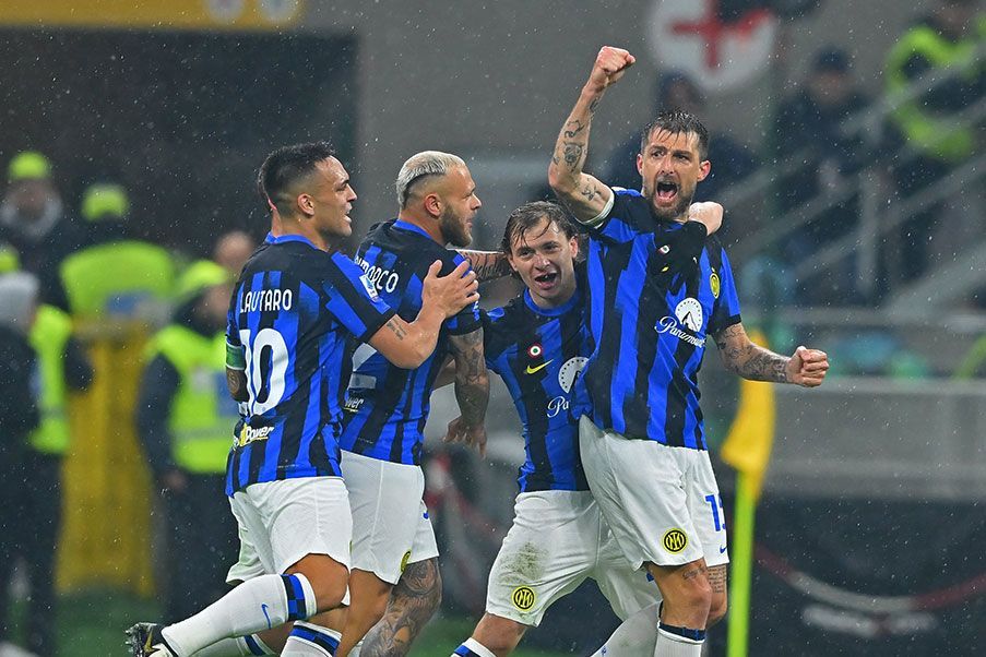 La victoria 1-2 del Inter sobre el Milan, le concedió el Scudetto de forma anticipada