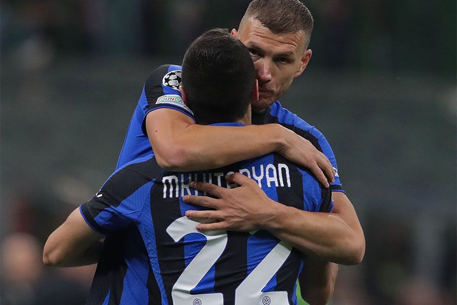 Inter de Milán Dos clásicos como Dzeko y Mkhytarian anotaron los goles del Inter
