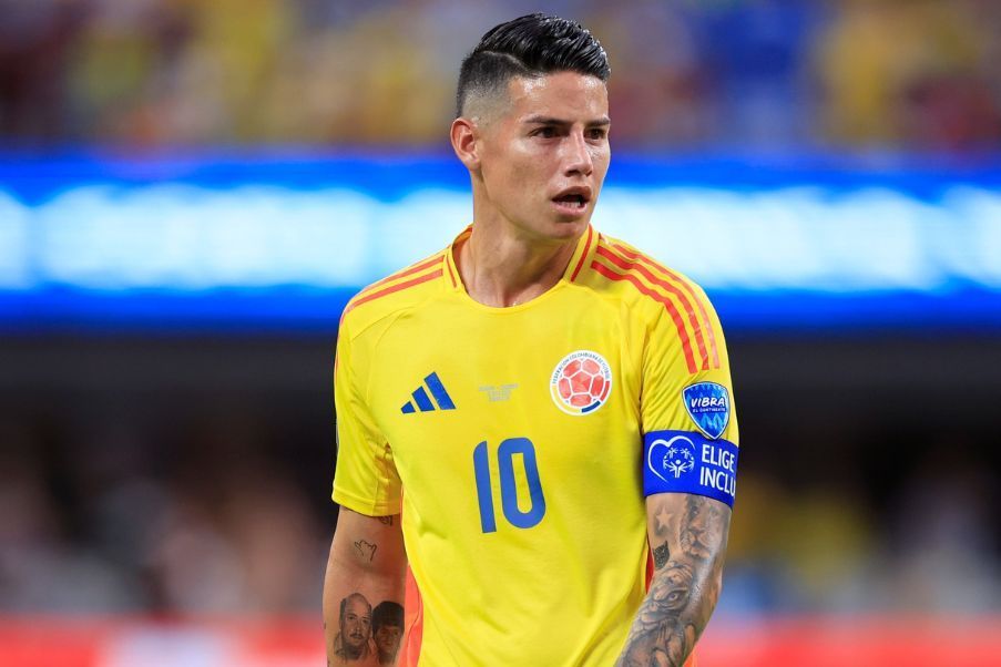 James Rodríguez, new player of Rayo Vallecanio in Spain, with Colombia in the Copa América last in USA.