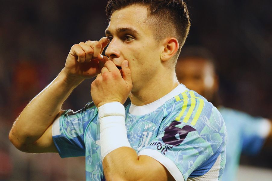 Juve Francisco Conceicao celebrate his goal against Al Ain in the Juve`s victory 5-0.