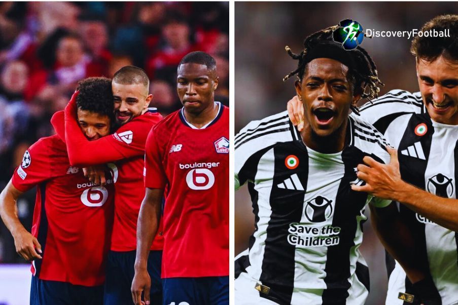 Lille and Juve Lille and Juventus plays a key match in France for a place in the UEFA Champions League knockout round