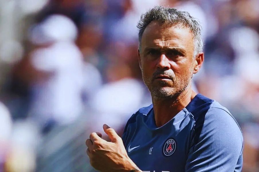 Luis Enrique Luis Enrique PSG head coach in a moment of clash against Real Madrid in New York. EPIC