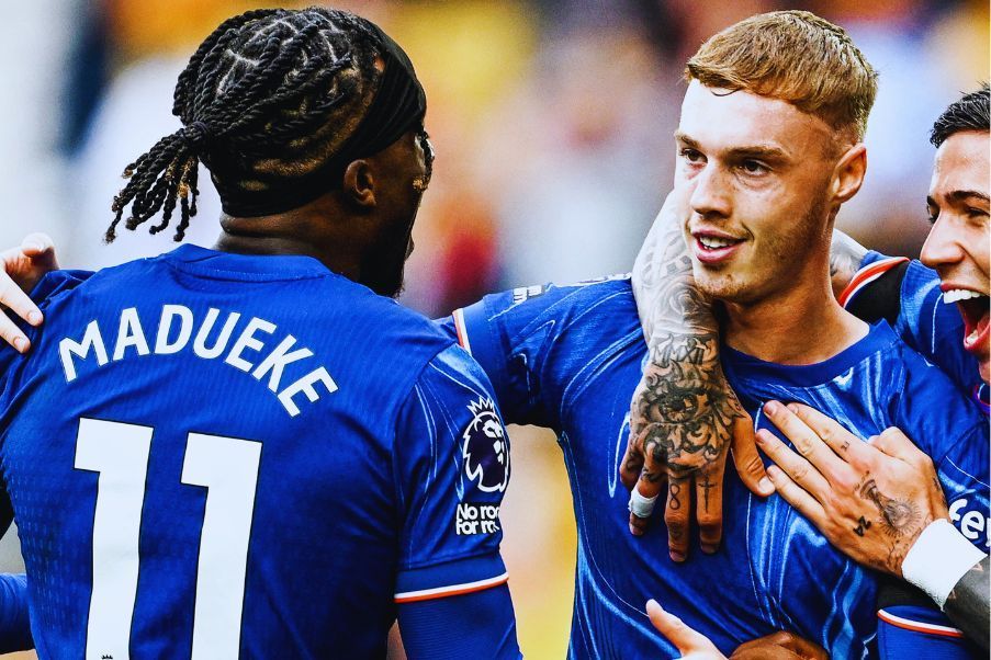 Noni Madueke y Cole Palmer, fueron los protagonistas del triunfo del Chelsea 2-6 ante los Wolves.