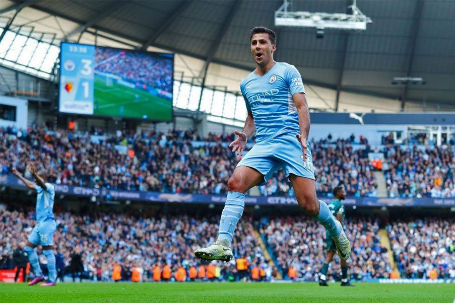 Manchester City Rodri anotó uno de los goles del Man City ante el Newcastle
