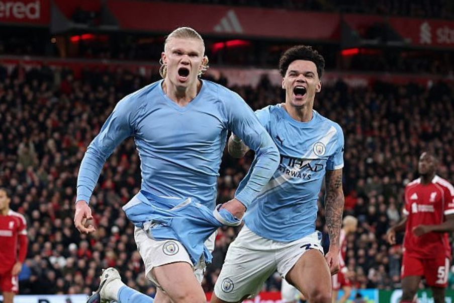 Erling Haaland Erling Haaland scored the second goal of Manchester City`s in his victory about Liverpool for Premier League.