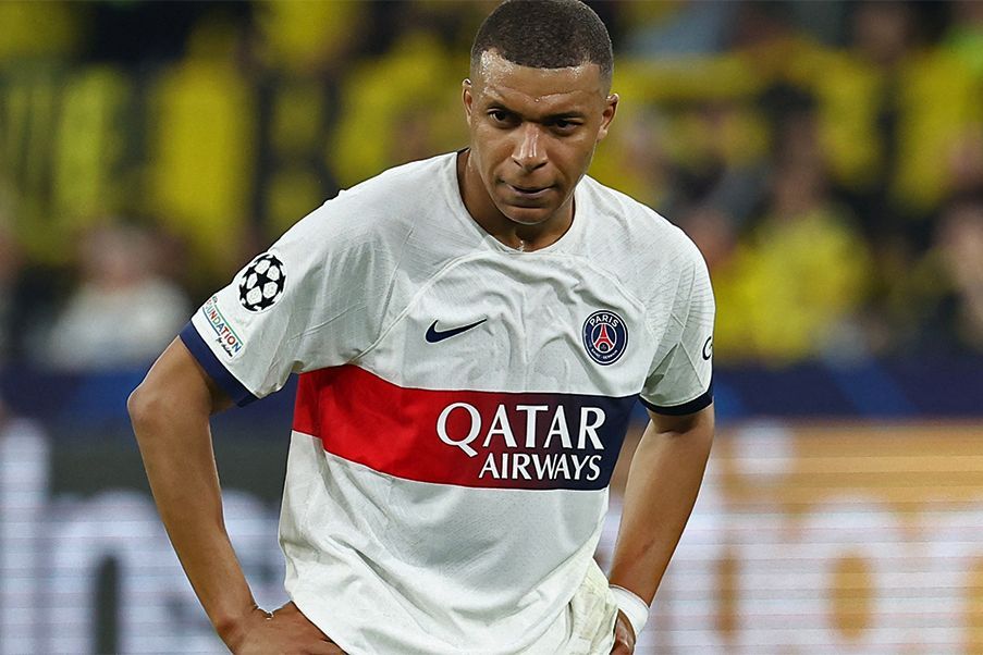 Kylian Mbappé jugador del PSG en la eliminatoria de semis ante el Borussia Dortmund en 2024