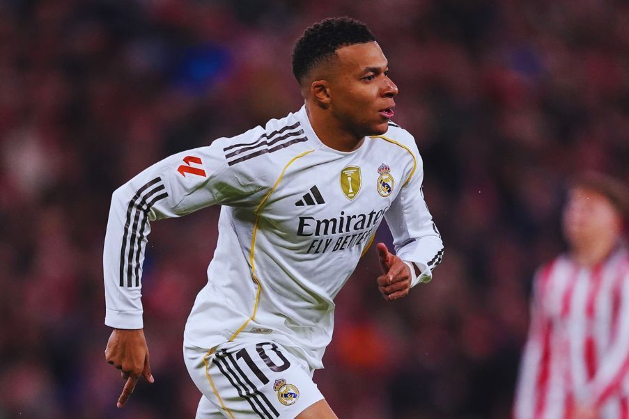 Mbappe Kylian Mbappe scored two goals against Athletic Bilbao and consolidated his status as La Liga's top scorer.