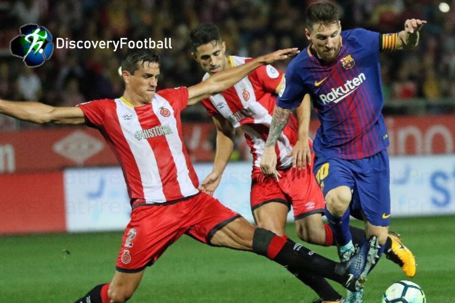 Messi Messi en un partido ante el  Girona  en Montilivi en 2017. Exclusivo Discoveryfootball.com