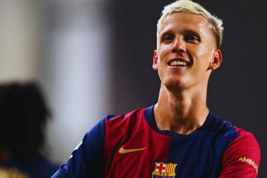 Dani Olmo Dani Olmo debutó con el Barcelona en el ST ante el Rayo Vallecano y fue capital para la victoria de su equipo en Vallecas. EPIC