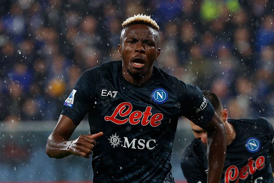 Victor Osimhen striker of Napoli and objective of PSG