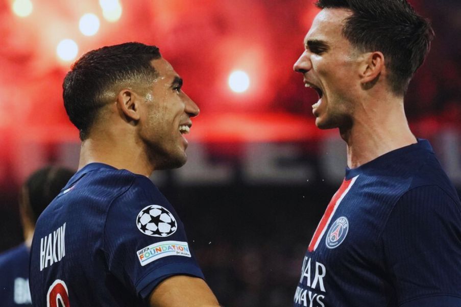 PSG Achraf and Fabian scored PSG's goals in the game against Arsenal. EPIC