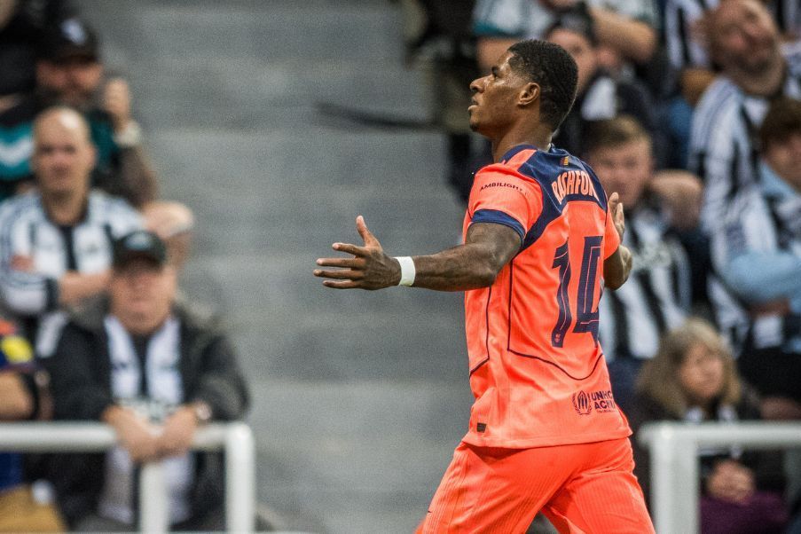 Marcus Rashford English striker Marcus Rashford, scored two goals for Barcelona win against Newcastle for first round of UEFA Champions League.
