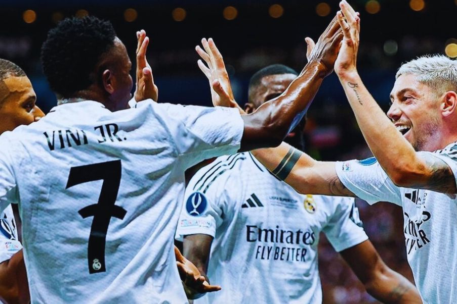Real Madrid Real Madrid win 2-0 to Atalanta in the UEFA Supercup Final in Warsaw. EPIC