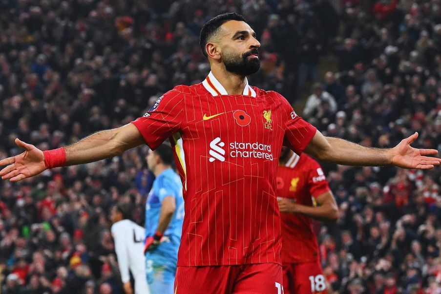 Mo Salah Mo Salah sentenció el partido ante el Aston Villa y llegó a 10 goles y 10 asistencias en lo que va de temporada.