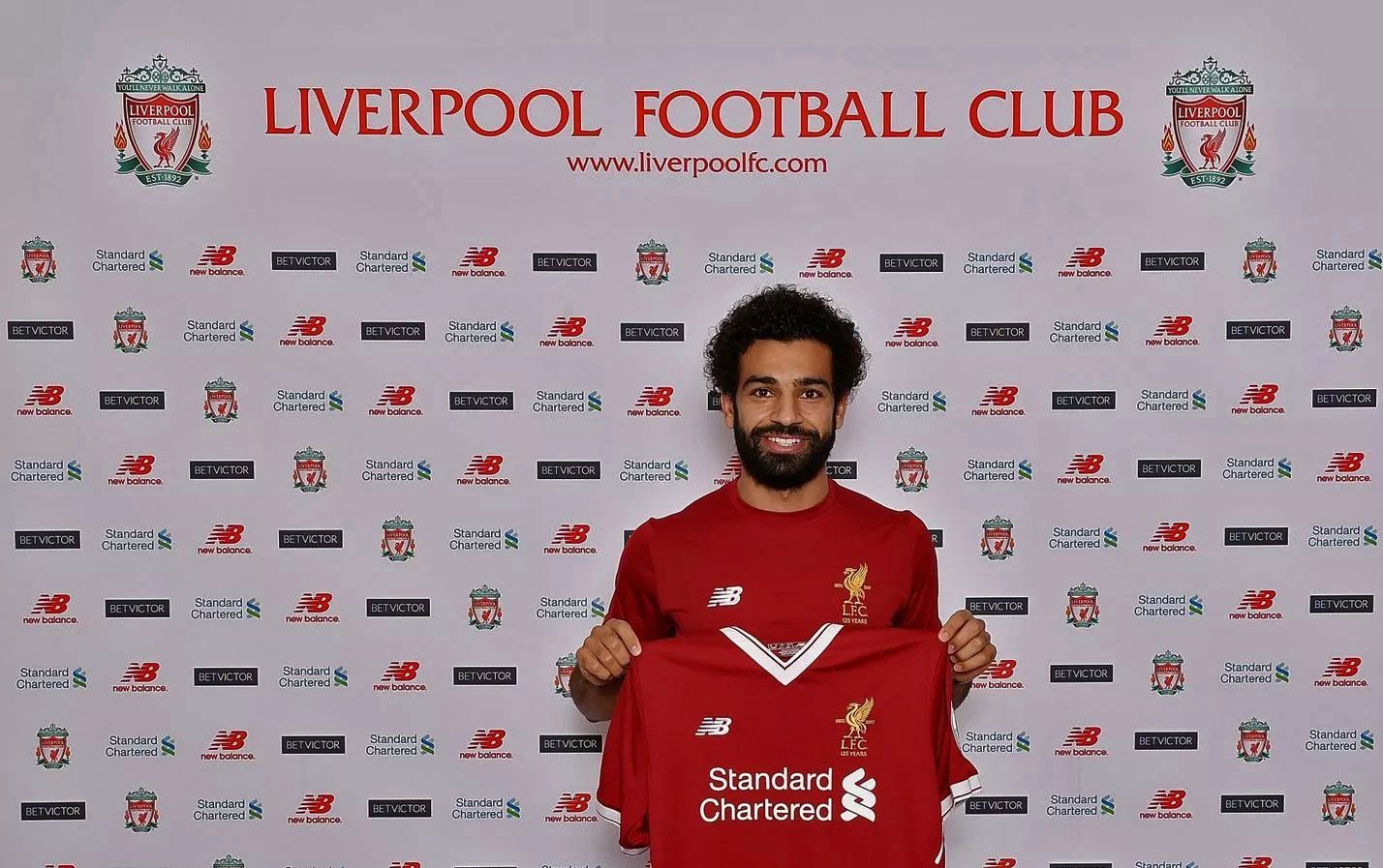Mo salah Mo Salah a great signs of Michael Edwards for Liverpool. Here in his presentation with