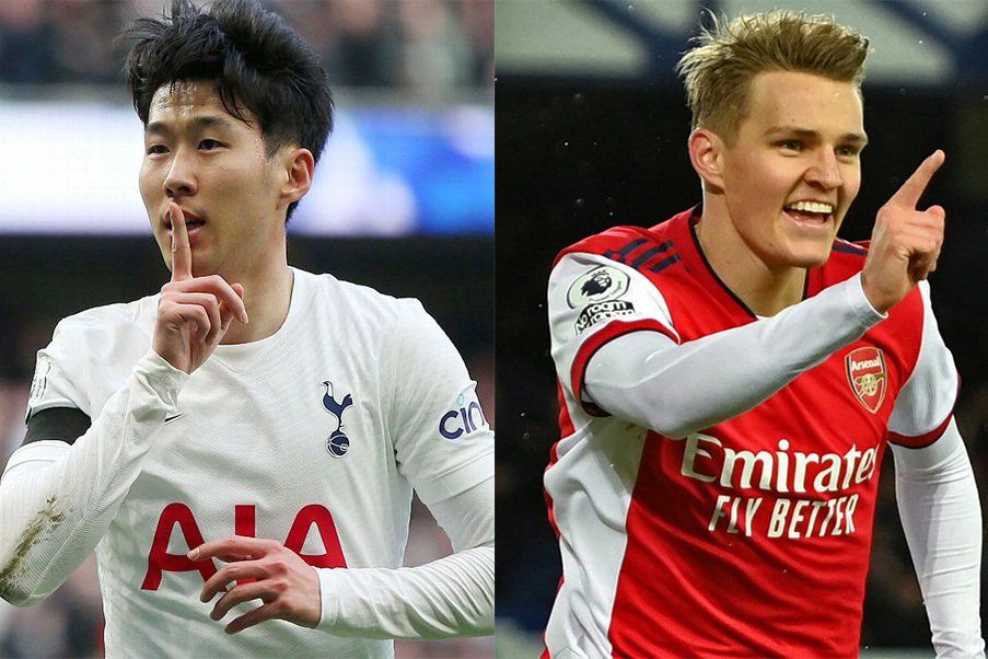 Tottenham y Arsenal Heun Min Son y Martin Odegaard estrellas del Tottenham y el Arsenal