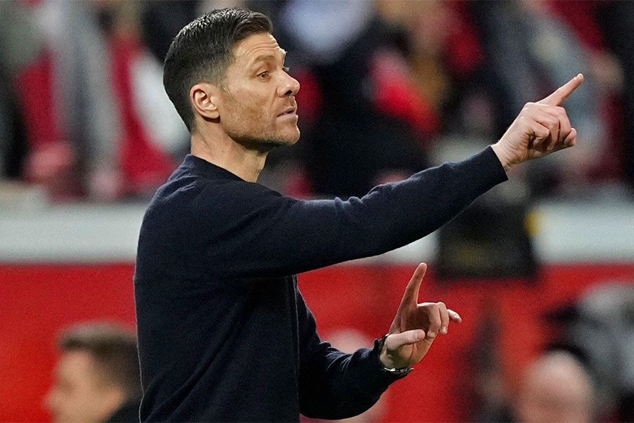 Xabi Alonso Xabi Alonso head coach of Bayer Leverkusen and favourite for replace at Jurgen Klopp in Liverpool