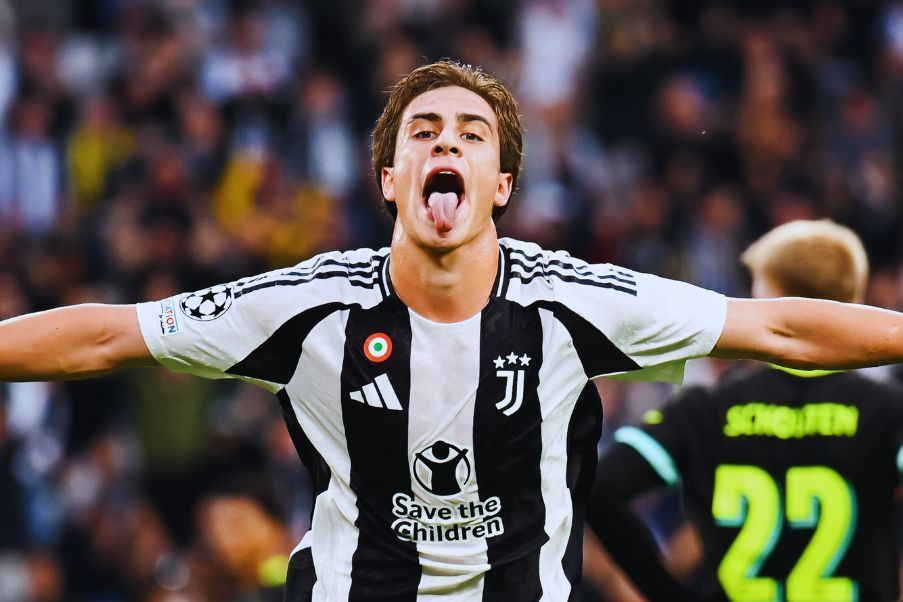 Juventus Kenan Yildiz abrió la cuenta de la Juventus en la victoria 3-0 sobre el PSV en la apertura de la edición de la UEFA Chaampions League 24-25.