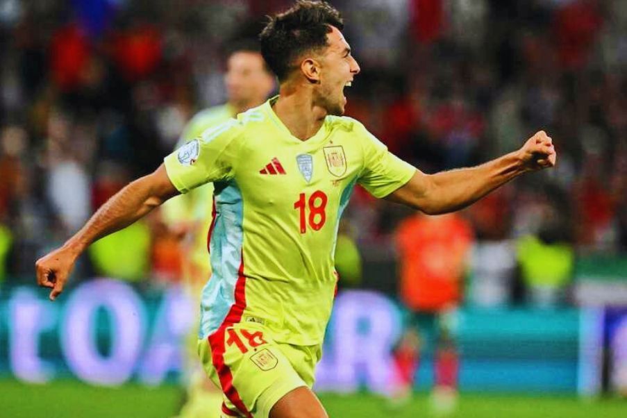 Zubimendi Martín Zubimendi celebra su gol en la victoria contundente de España 0-4 sobre Georgia en el camino al Mundial 2026.