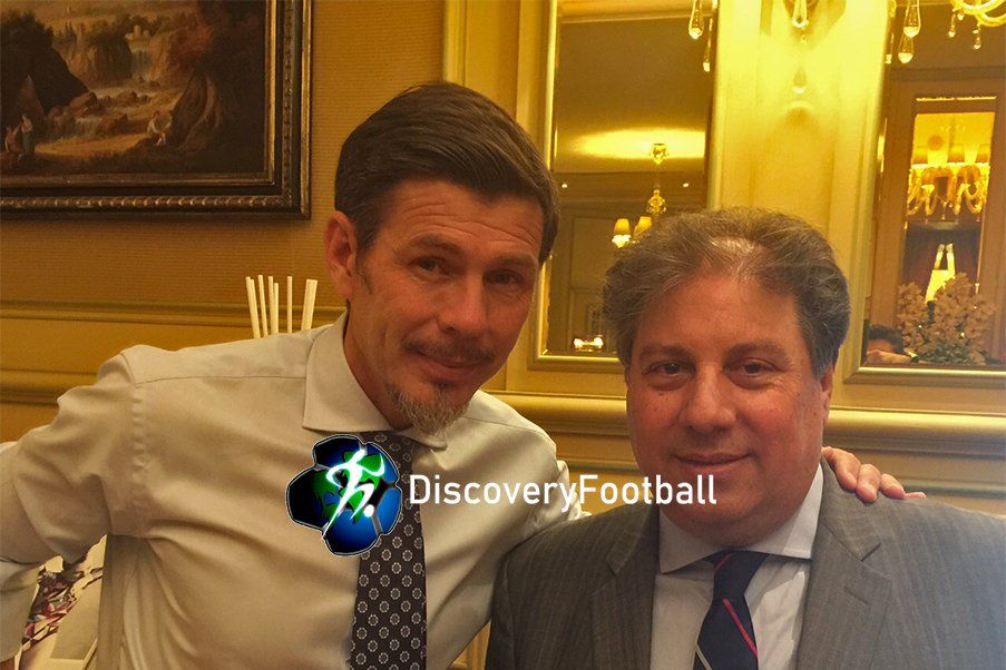 Zvonimir Boban with Manos Staramopoulos of Discoveryfootball.com in Milan (Italy)