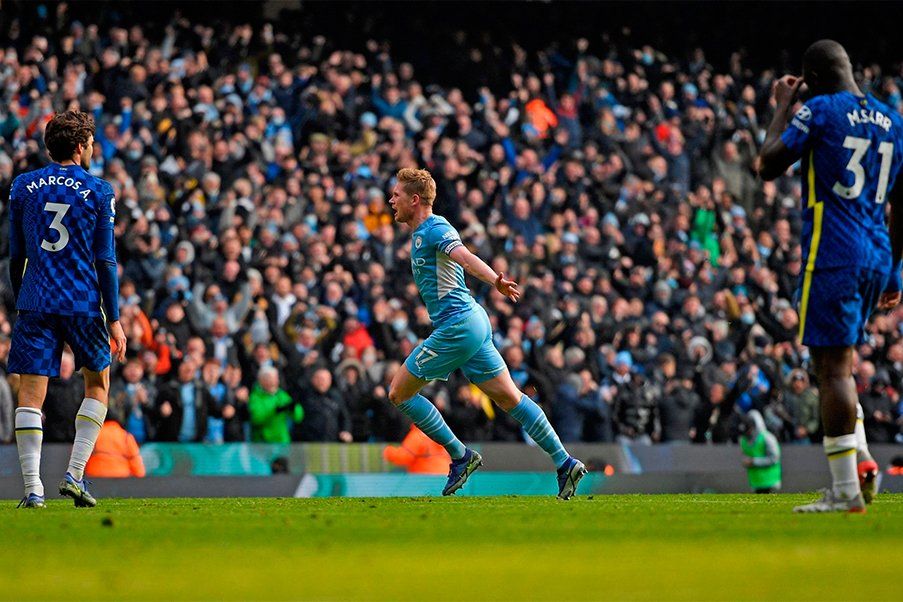 Kevin de Bruyne Kevin de Bruyne anotador del gol del Man City ante el Chelsea