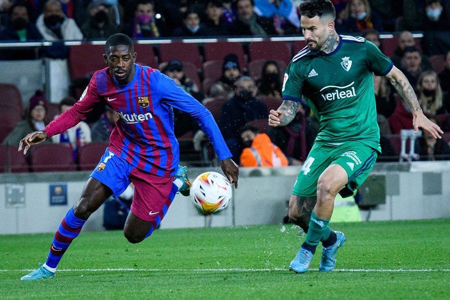 Ousmane Dembelé Ousmane Dembelé disputa un balón ante el Osasuna en el Nou Camp