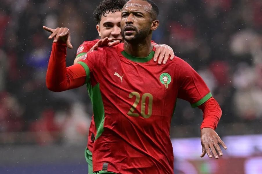 Ayoub El Kaabi' Ayoub El Kaabi'scored the second goal of Morocco against Comoto in the African Cup 2025 begin.