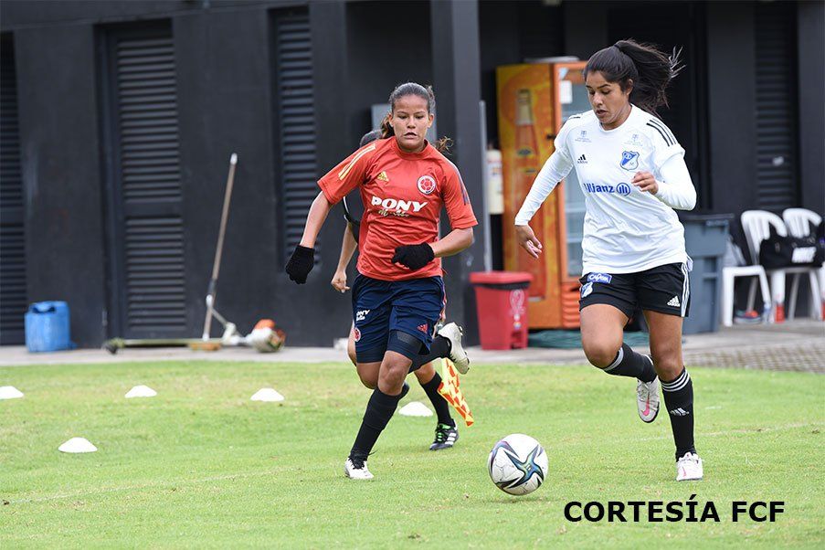 Colombia Femenina Sub 17 Lance en el amistoso de Colombia Femenina Sub 17 ante Millonarios en Bogotá. FCF