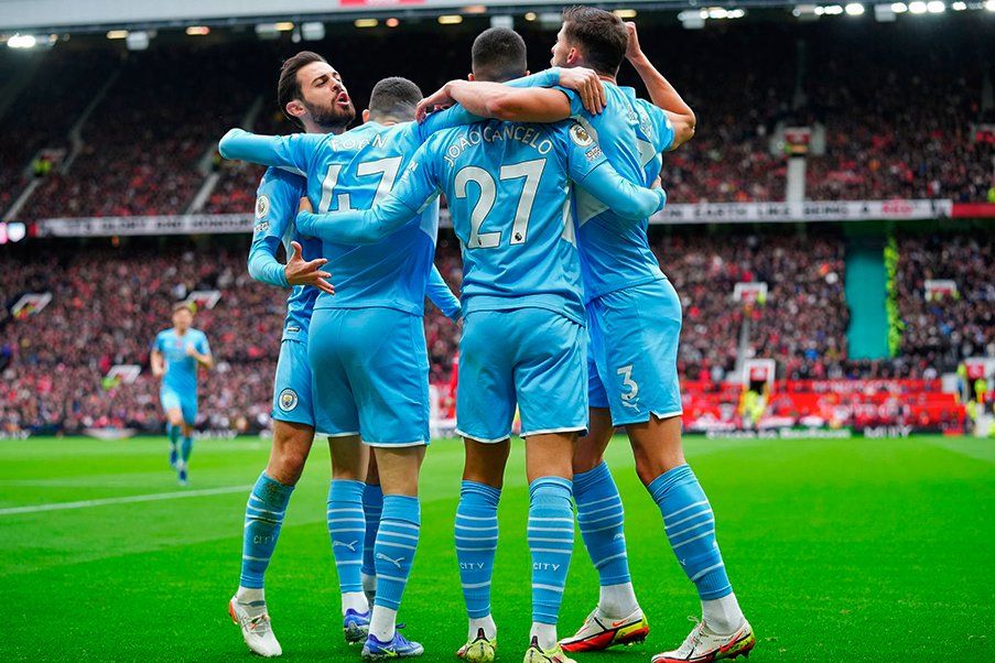 Manchester City Victoria del Manchester City en Old Trafford