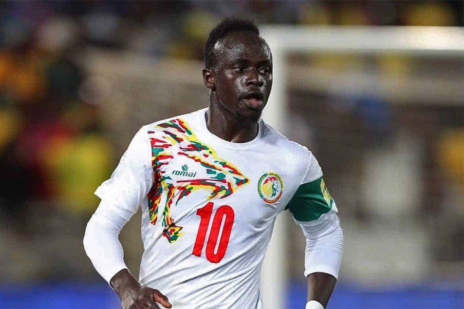 Sadio Mané con la selección nacional de Senegal