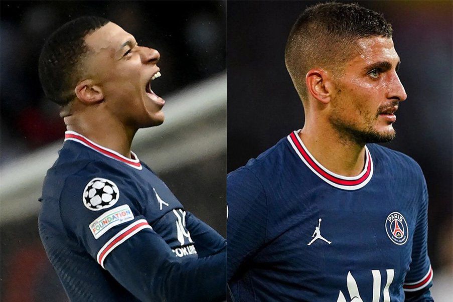 Kylian Mbappé y Marco Verratti Kylian Mbappé y Marco Verratti figuras del PSG ante el Madrid