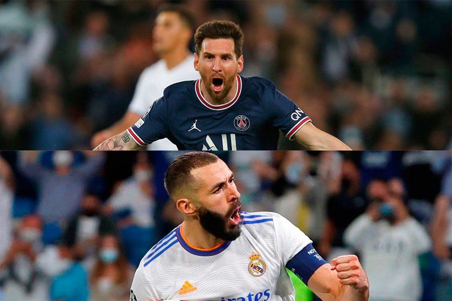 Leo Messi y Karim Benzema Lionel Messi y Karim Benzema goleadores en la UCL