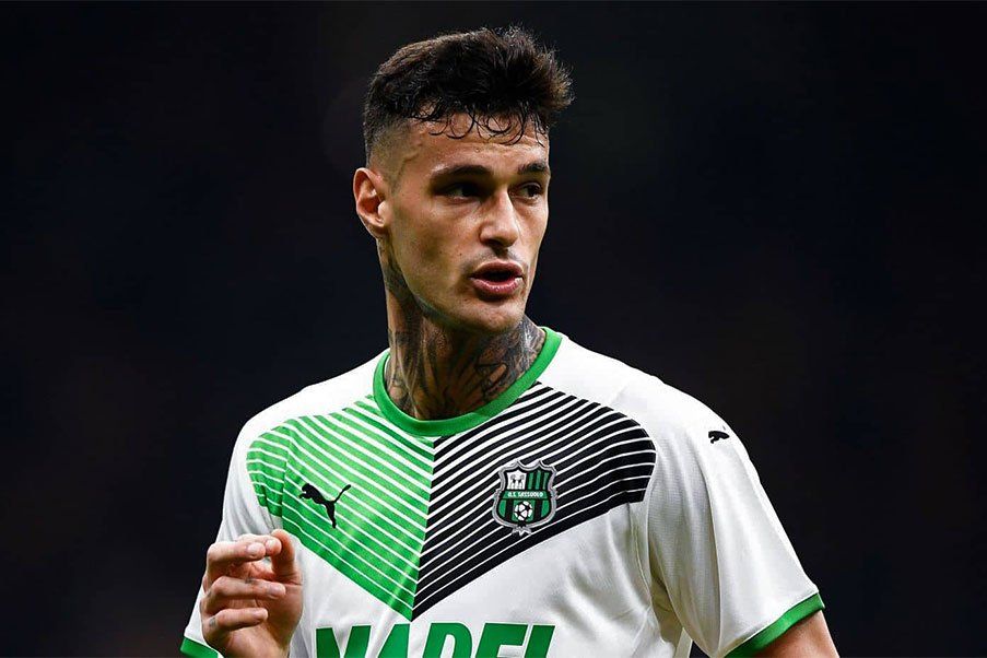 Gianluca Scamacca Gianluca Scamacca as Sassuolo player in 2021