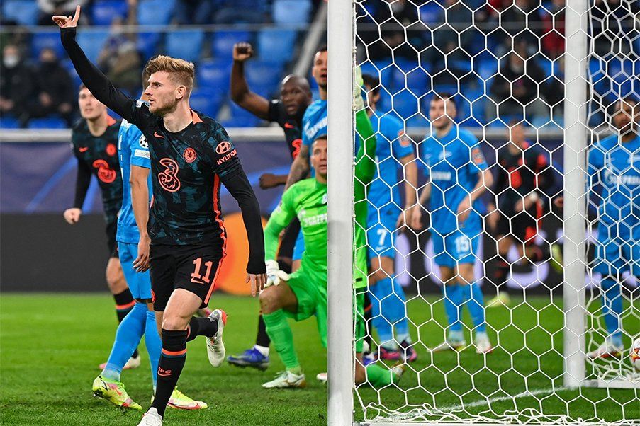Timo Werner tras anotar su primer gol al Zenit