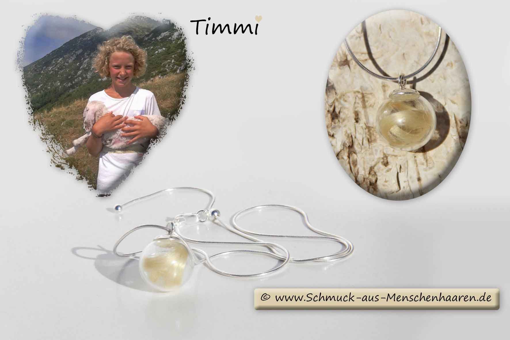 Erinnerung an Kindheit Schmuck mit Kinderhaaren