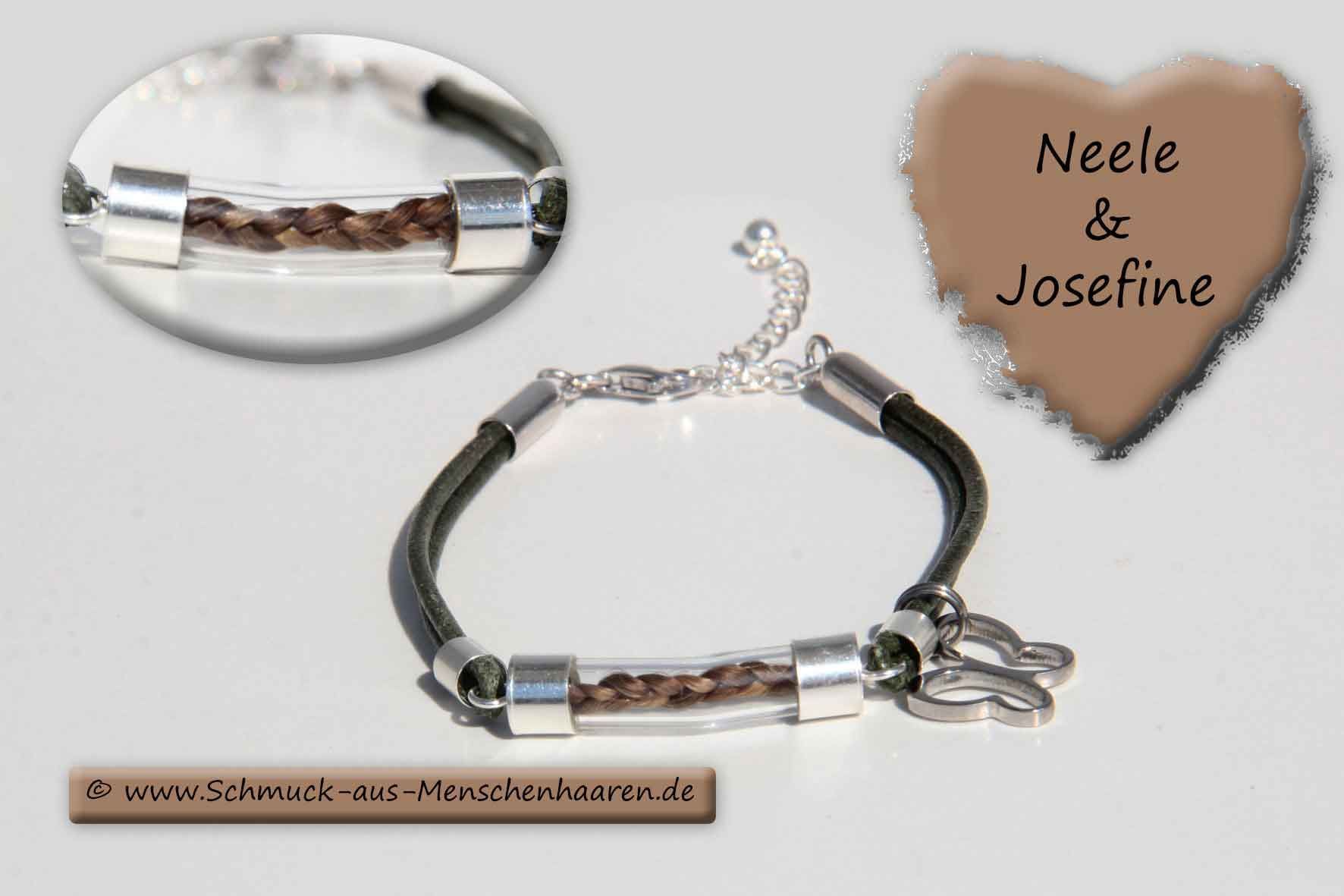 Erinnerung an verstorbene Schwester Schmuck mit Menschenhaaren