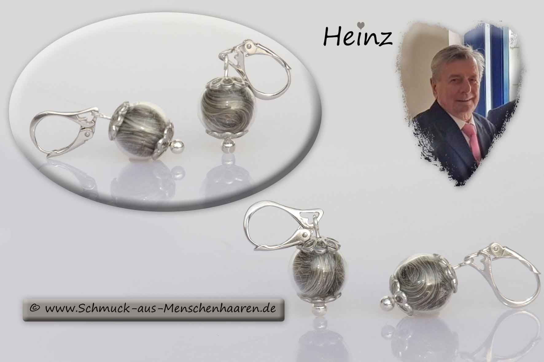 Erinnerungsschmuck mit Haaren vom verstorbenem Vater