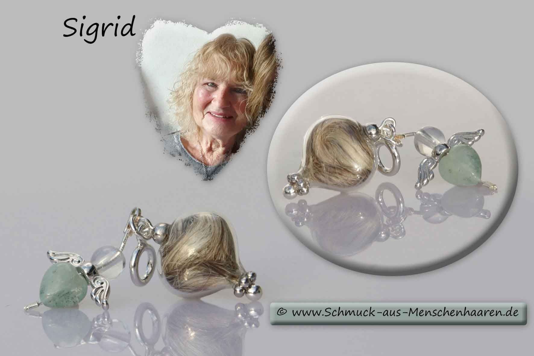 Schmuck aus Menschenhaaren Schutzengel geliebte Mama