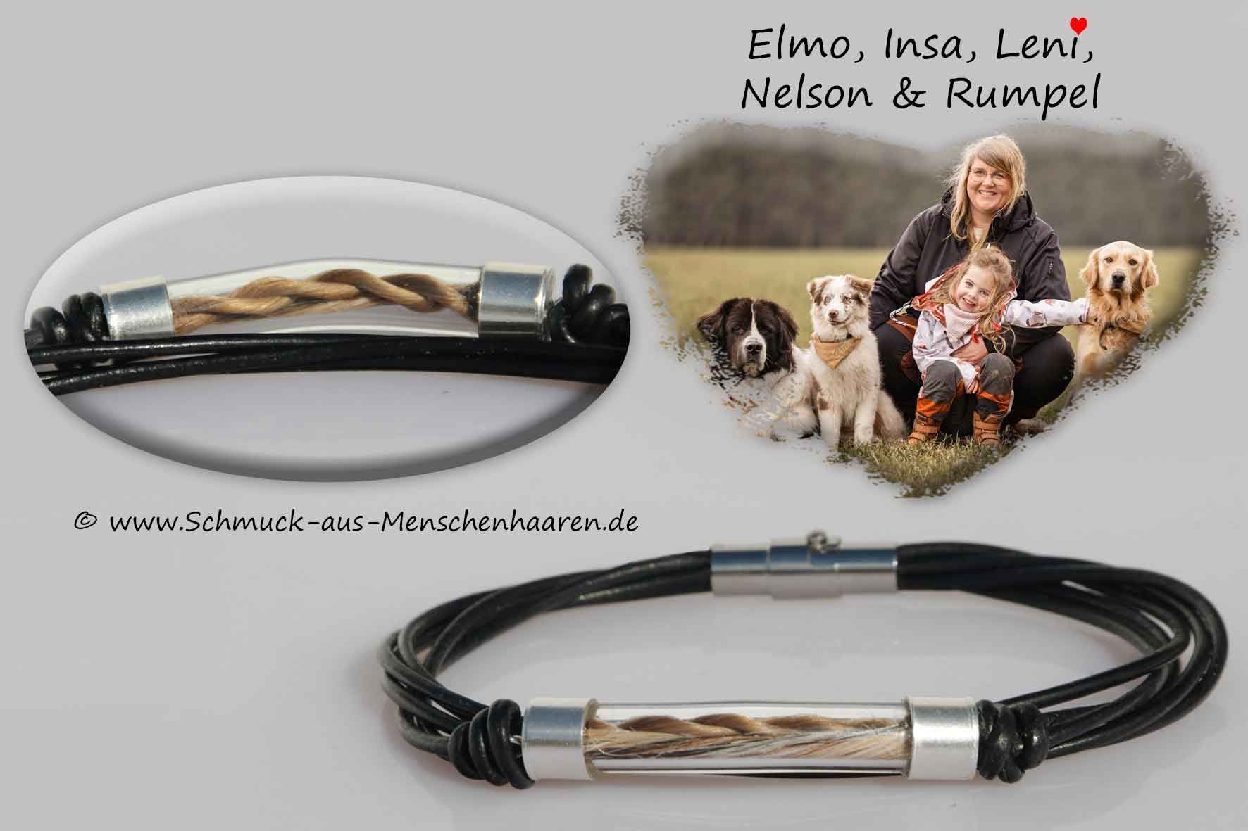Schmuck mit Haaren von Mensch und Hund
