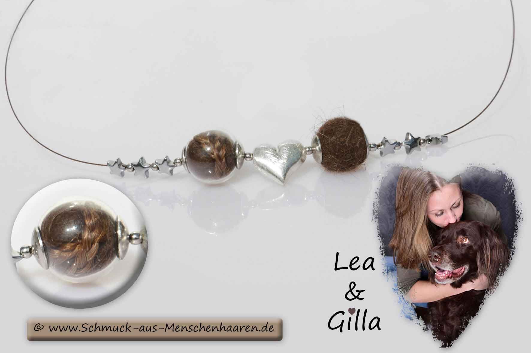 Schmuck mit Hundehaaren und Menschenhaaren Verbindungsschmuck