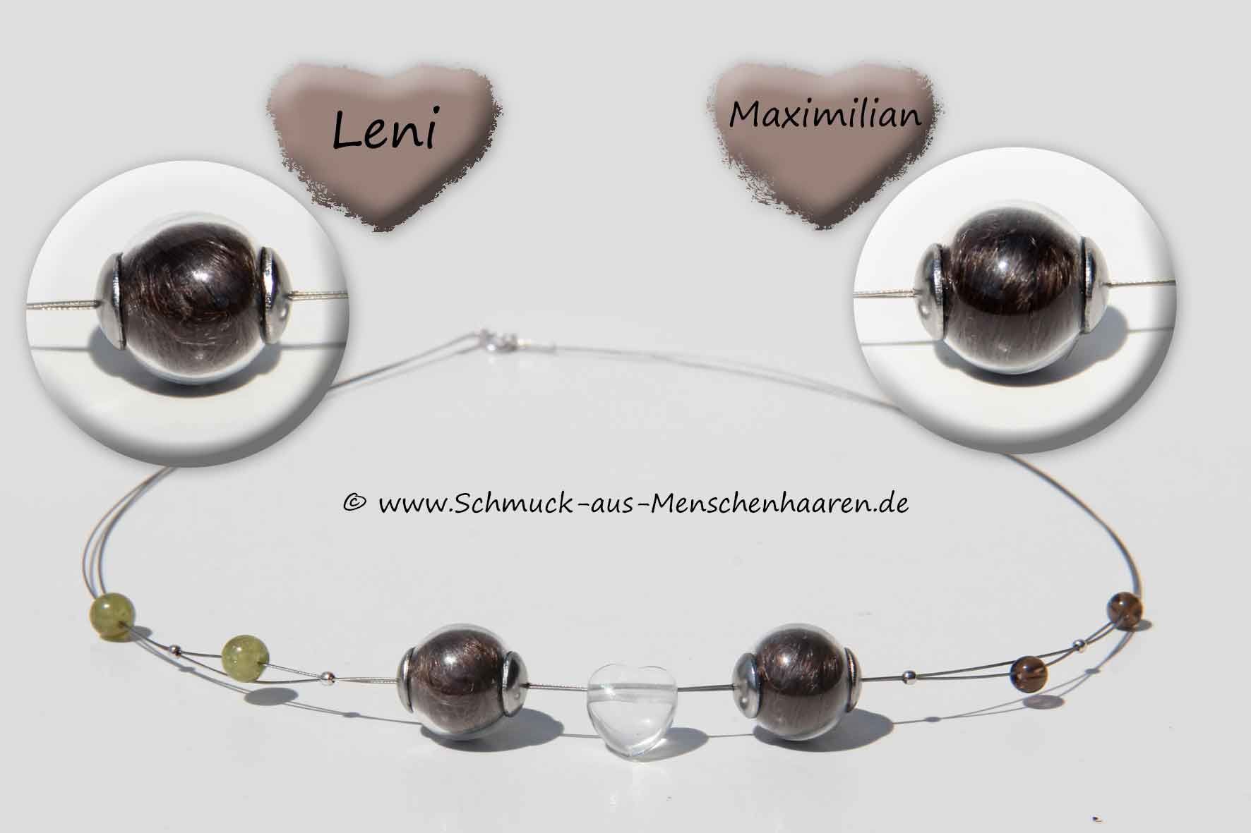Schmuck mit Menschenhaar Kette mit Kinderhaaren