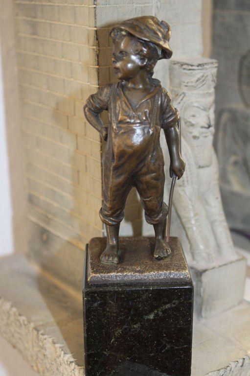 Hirtenjunge, Hirtenjunge Bronze, Bronzeskulptur